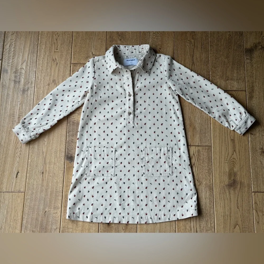 Old Navy Corduroy Floral Print Dress size 5T